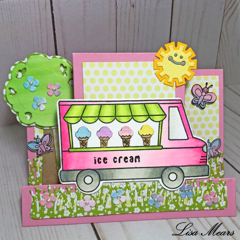 Ice Cream Truck Stand Up Card