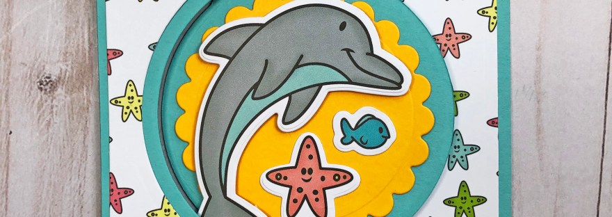 The Stamps of Life Dolphins2Stamp Flip-It Card