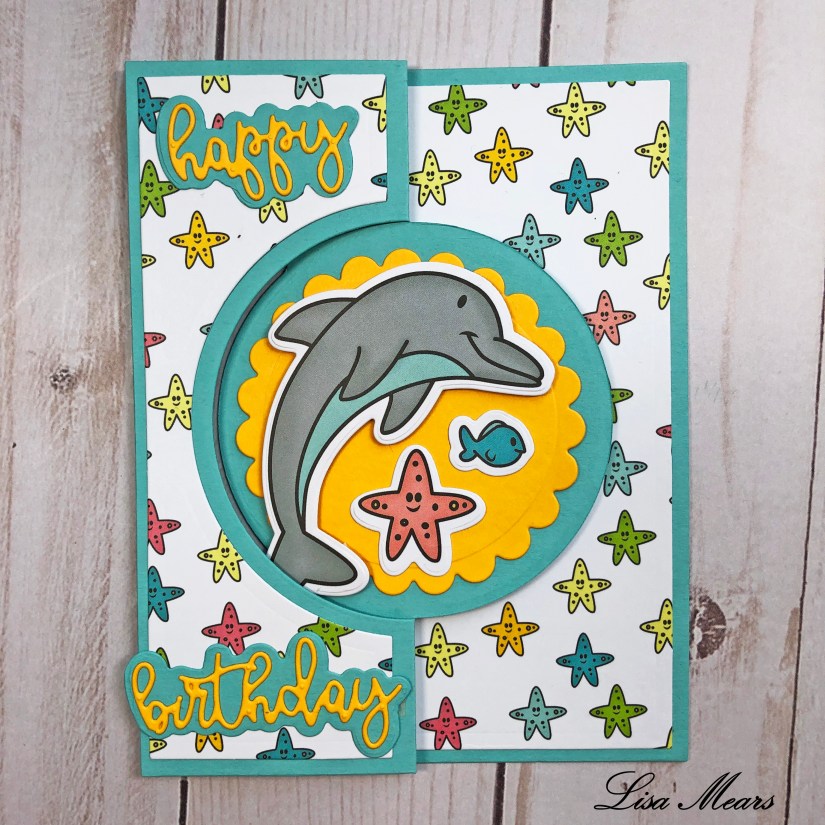 The Stamps of Life Dolphins2Stamp Flip-It Card