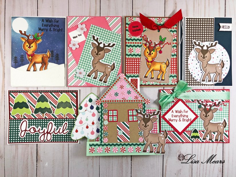 The Stamps of Life September 2019 Card Kit and Reindeer2Stamp - 7 Cards