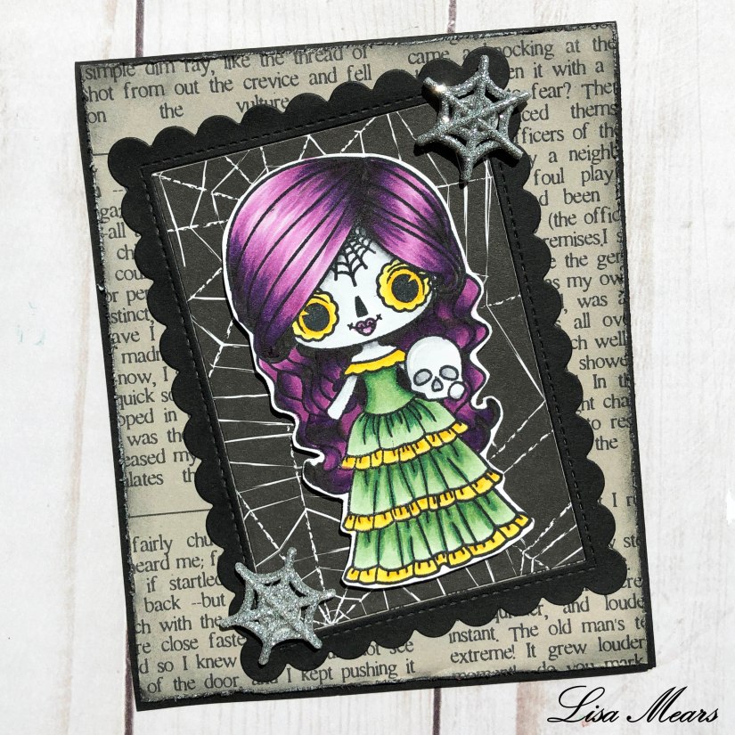 Stamp Anniething Halloween Card using Viva la Vida Stamp