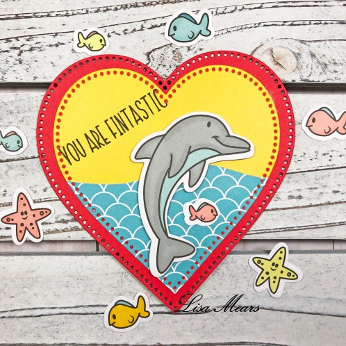 Dolphin Valentine's Day Card