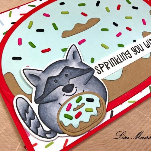 Donut Card with Raccoon