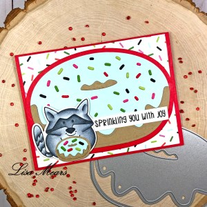 Donut Card with Raccoon