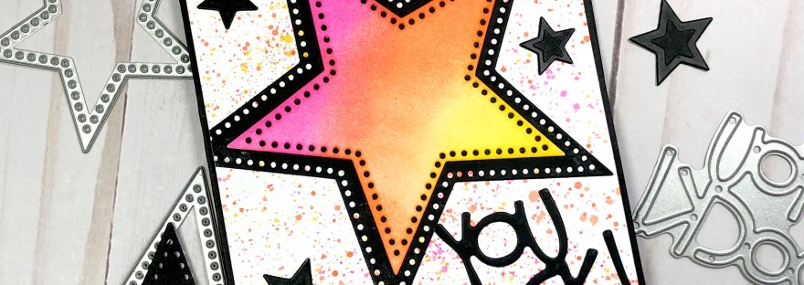 You Rock Card with splatter background