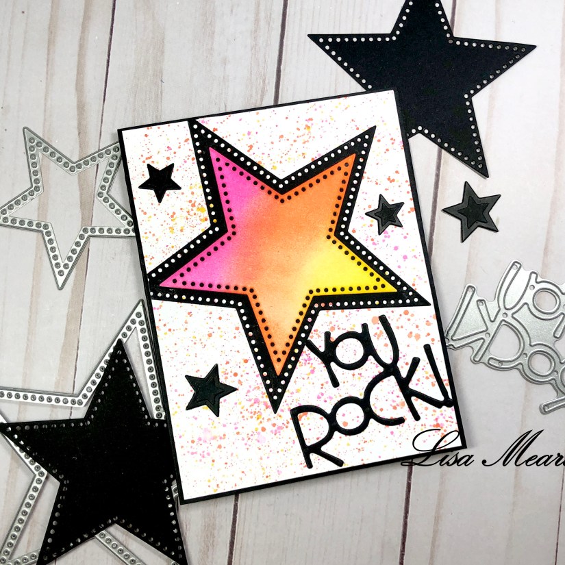 You Rock Card with splatter background