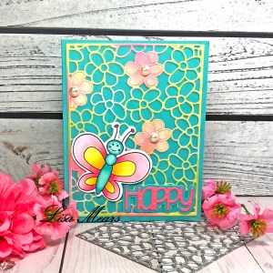 Pop Up Card with Flower Background