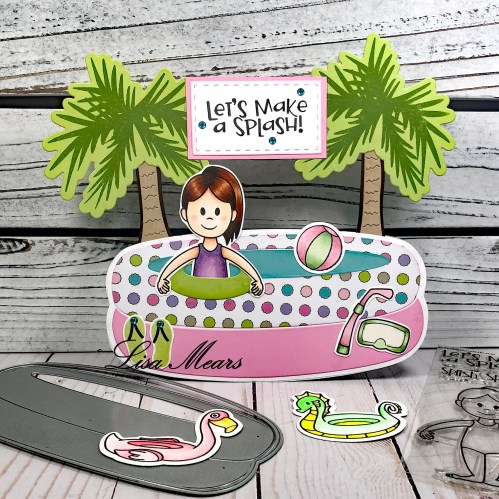 Pool Shaped Card with Stephie Doll