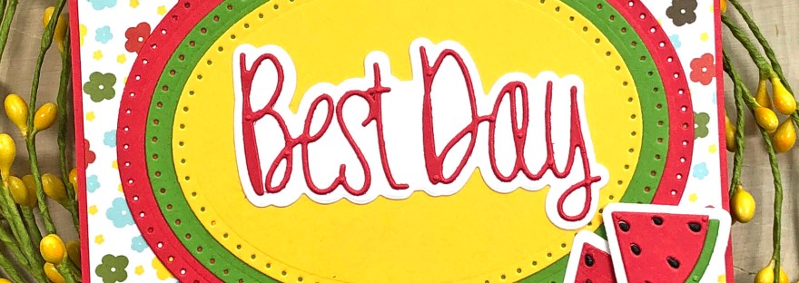 Best Day Card with Dotted Ovals