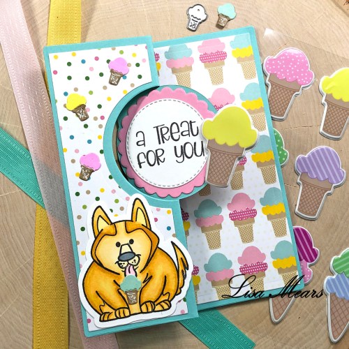 Flip-it Card with Pet Pudgie Stamp