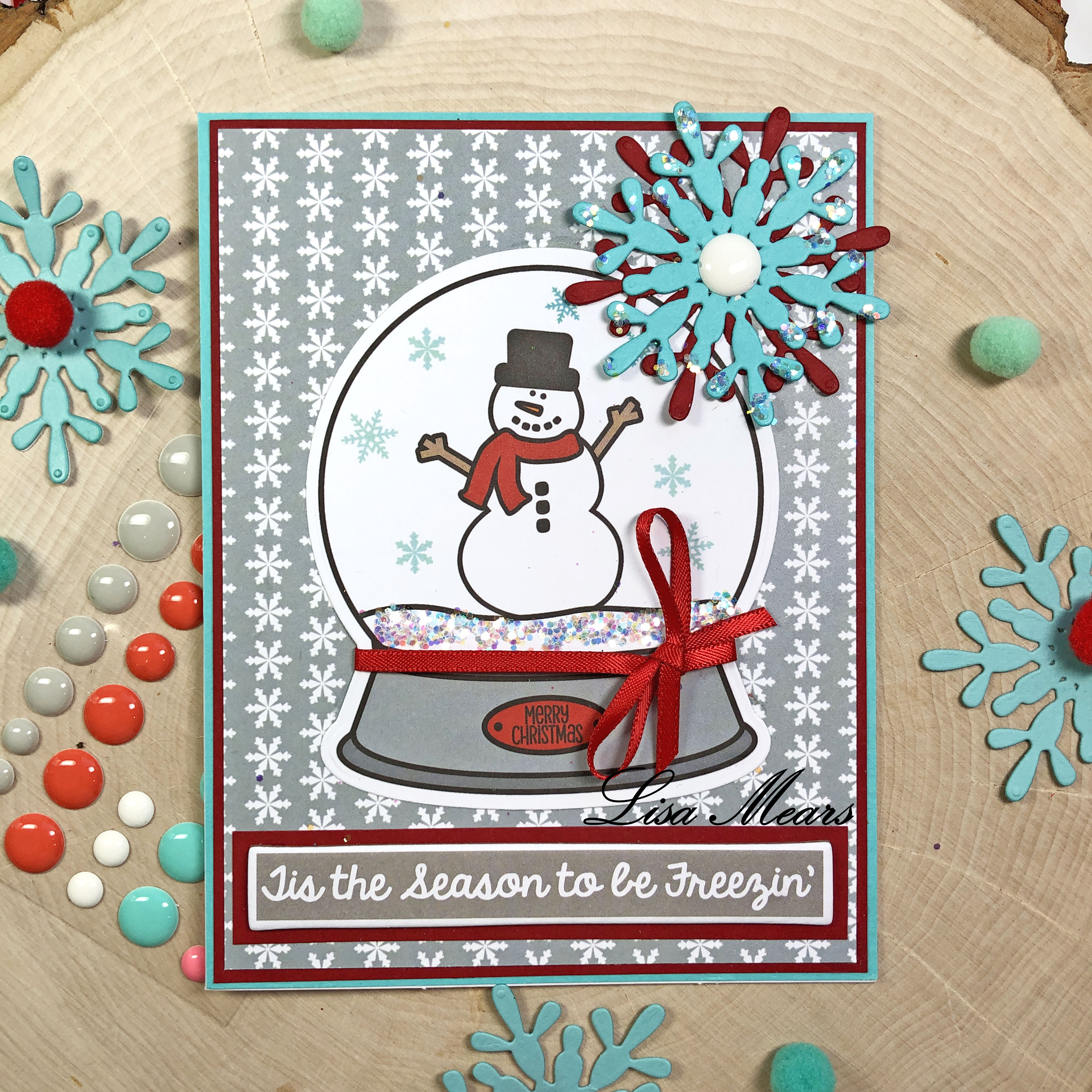 The Stamps of Life October 10 Cards 1 Kit - Snow Globe Card