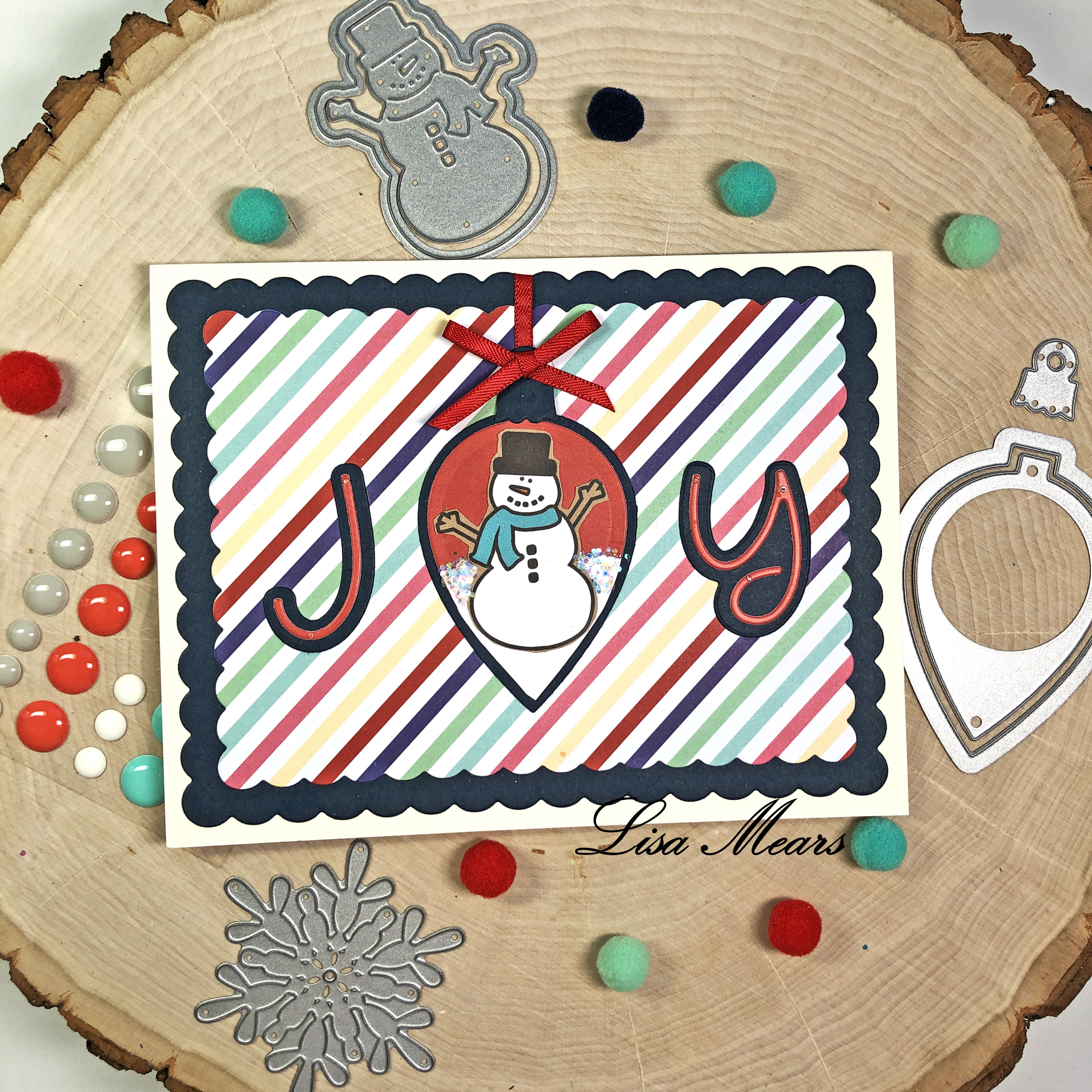 The Stamps of Life October 10 Cards 1 Kit - Joy Card with Snowman