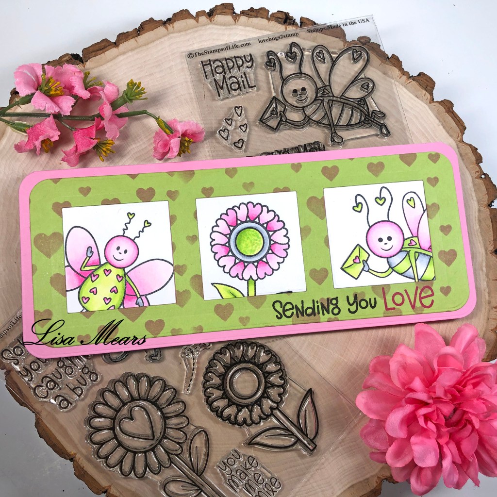 Slimline Card with LoveBugs2Stamp
