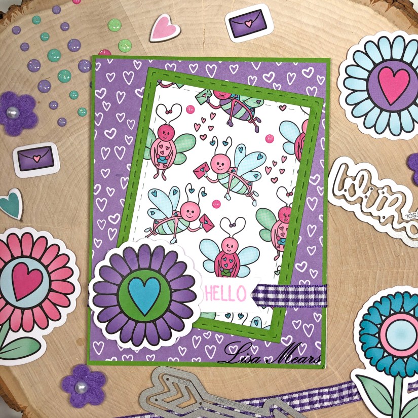 The Stamps of Life December 2020 Card Kit - Love Bugs - 15 Cards 1 Kit - Card 6