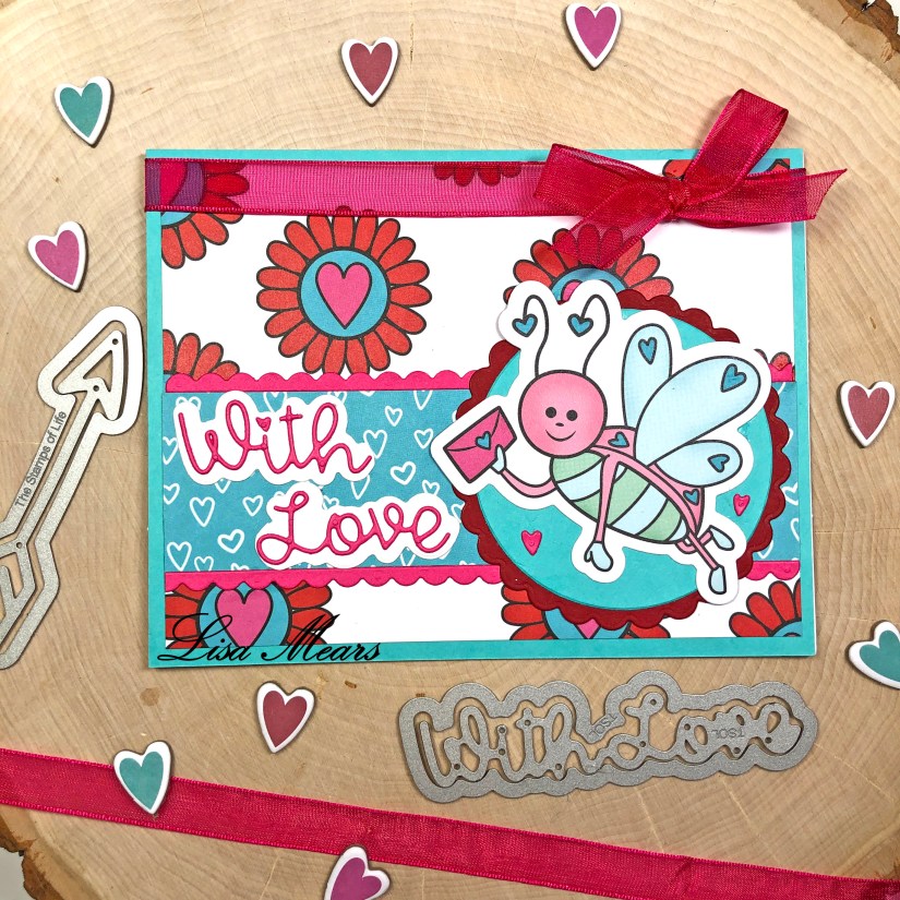 The Stamps of Life December 2020 Card Kit - Love Bugs - 15 Cards 1 Kit - Card 4