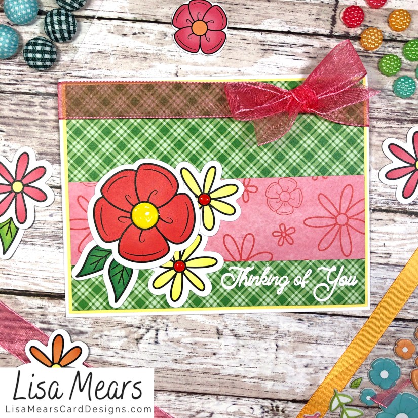 The Stamps of Life March 2021 Card Kit - Flower Card - Card 7