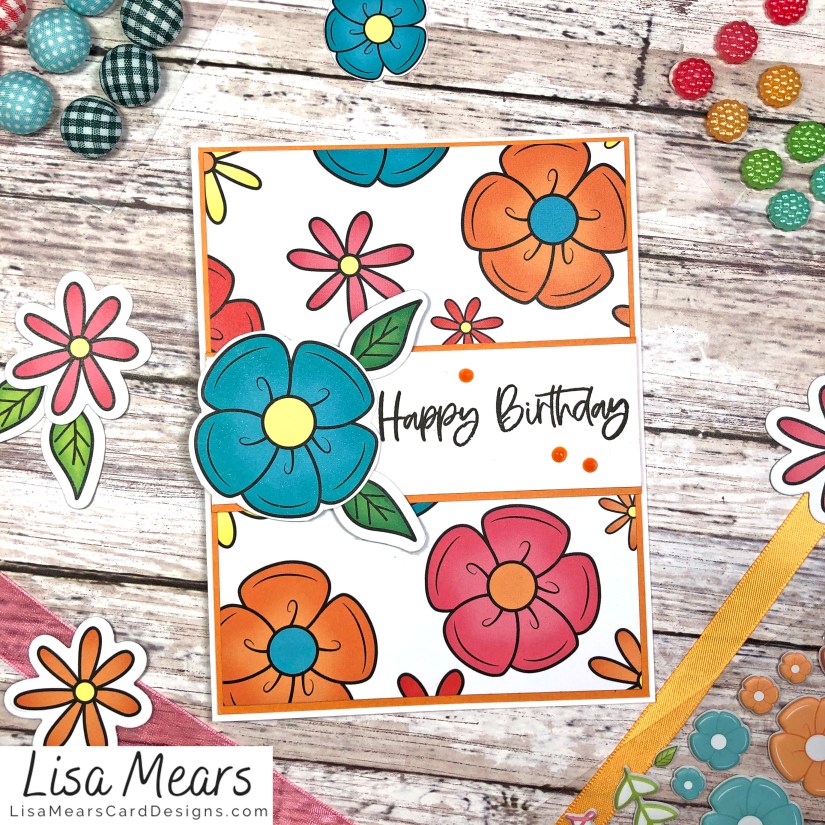 The Stamps of Life March 2021 Card Kit - Flower Card - Card 2