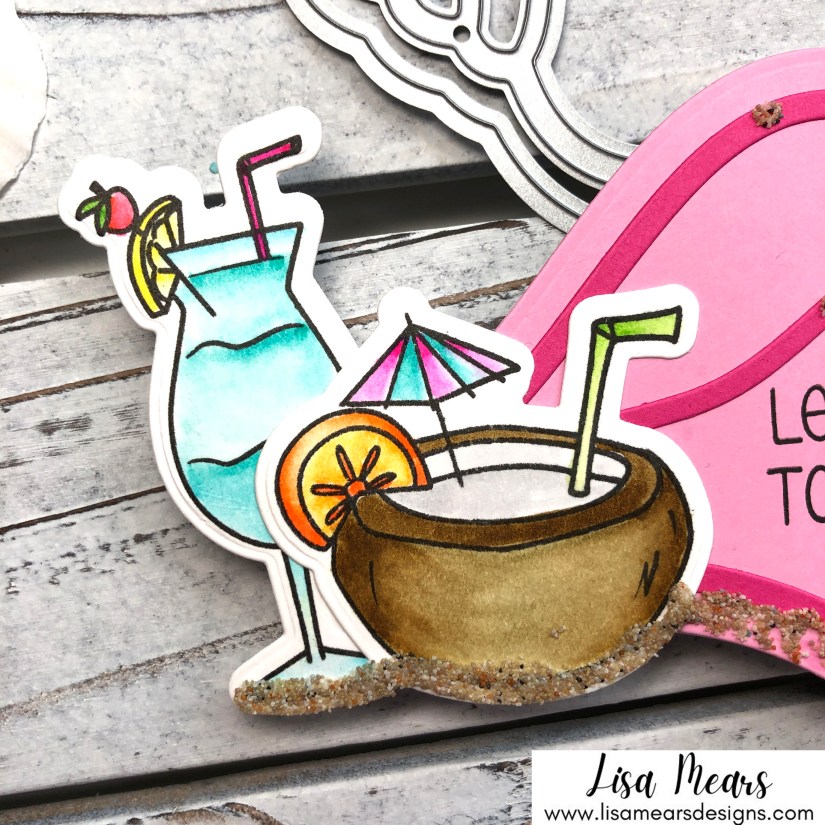 Drinks with Friends - Beach Themed Handmade Card - The Stamps of Life