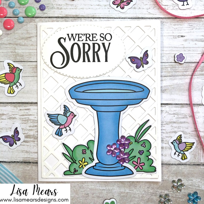 The Stamps of Life April 2021 Card Kit - Remember This - Birdbath2Stamp - 10 Cards 1 Kit