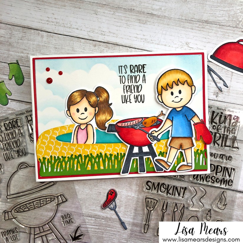 Summer Barbecue Scene Card