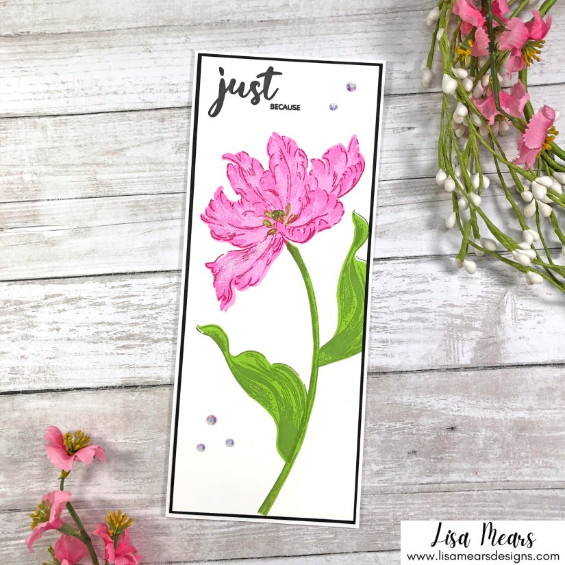 Altenew Blooming Tulip Slimline Card