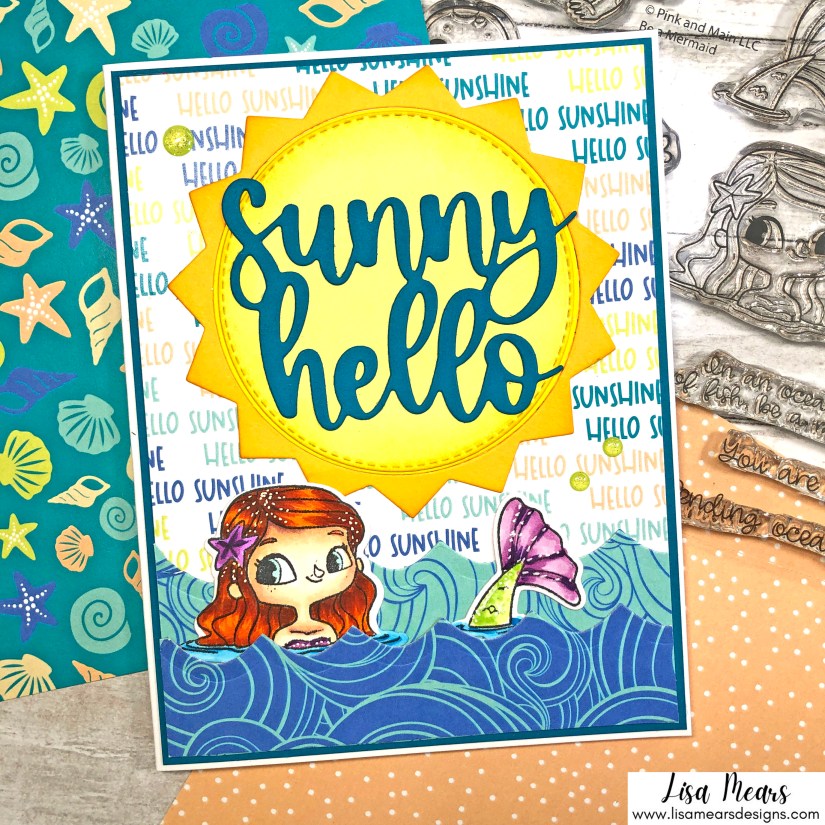 Under the Sea Slimline Card - Be a Mermaid - Pink and Main