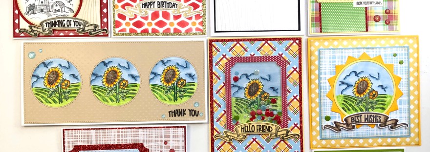 Pink and Main - 10 Cards 1 Kit - July 2021 Crafty Courtyard Kit