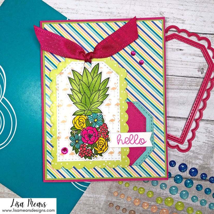 Pink and Main Sweet Friend Stamp Set - Pineapple Card