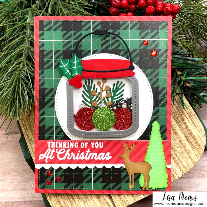 Queen & Co Holiday Jar Shaker Kit - 10 Cards 1 Kit - Christmas Shaker Card