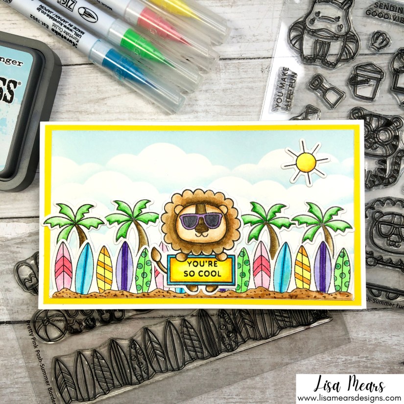 Pretty Pink Posh Mini Slimline Summer Card