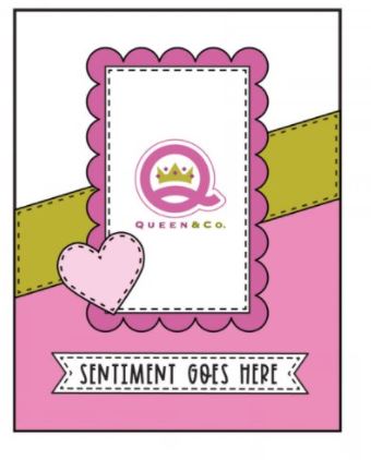 Queen &amp; Co Card  Sketch with Scallop Rectangle Die