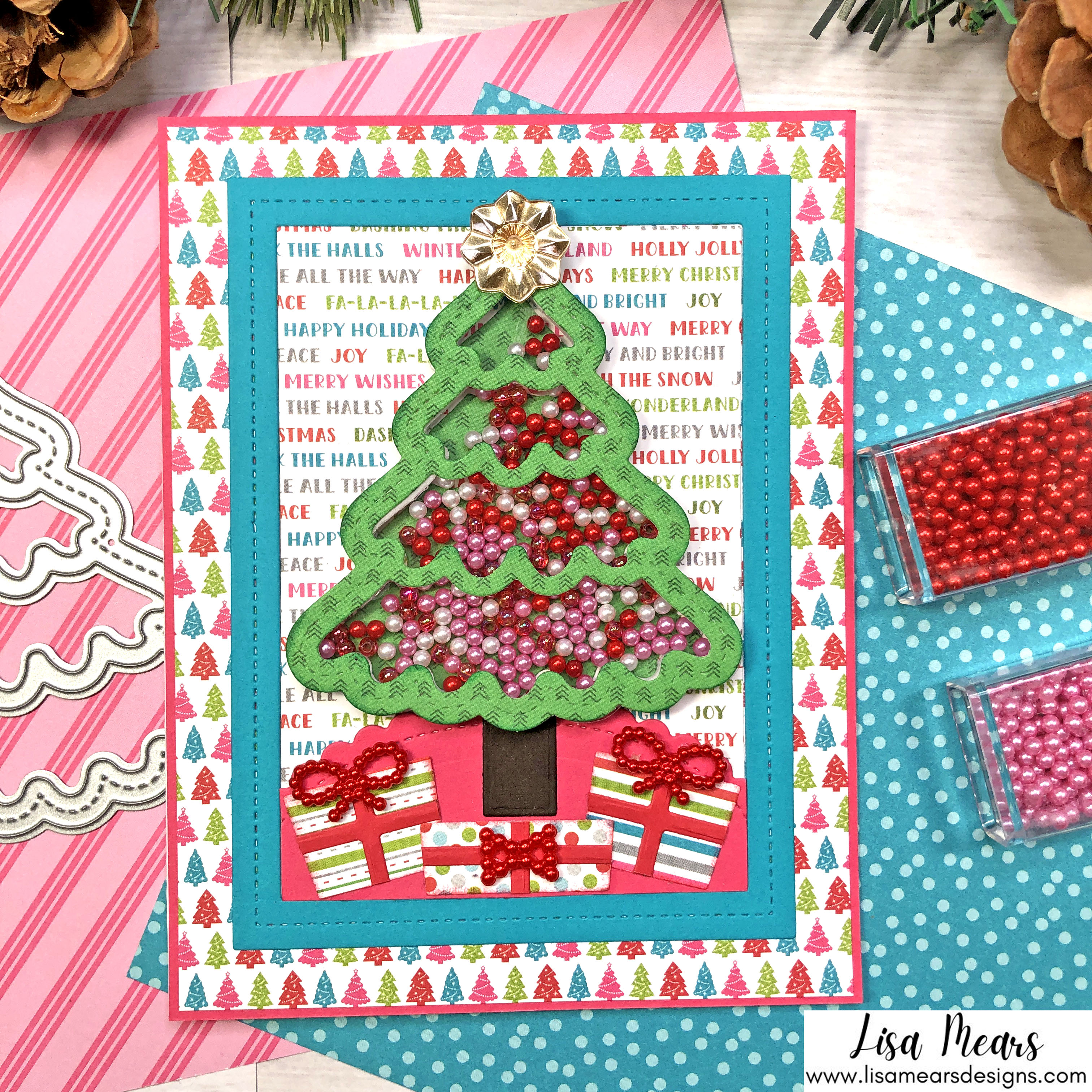 Queen and Company Jolly Jingles Shaker Kit - 10 Cards 1 Kit - Shaker Cards