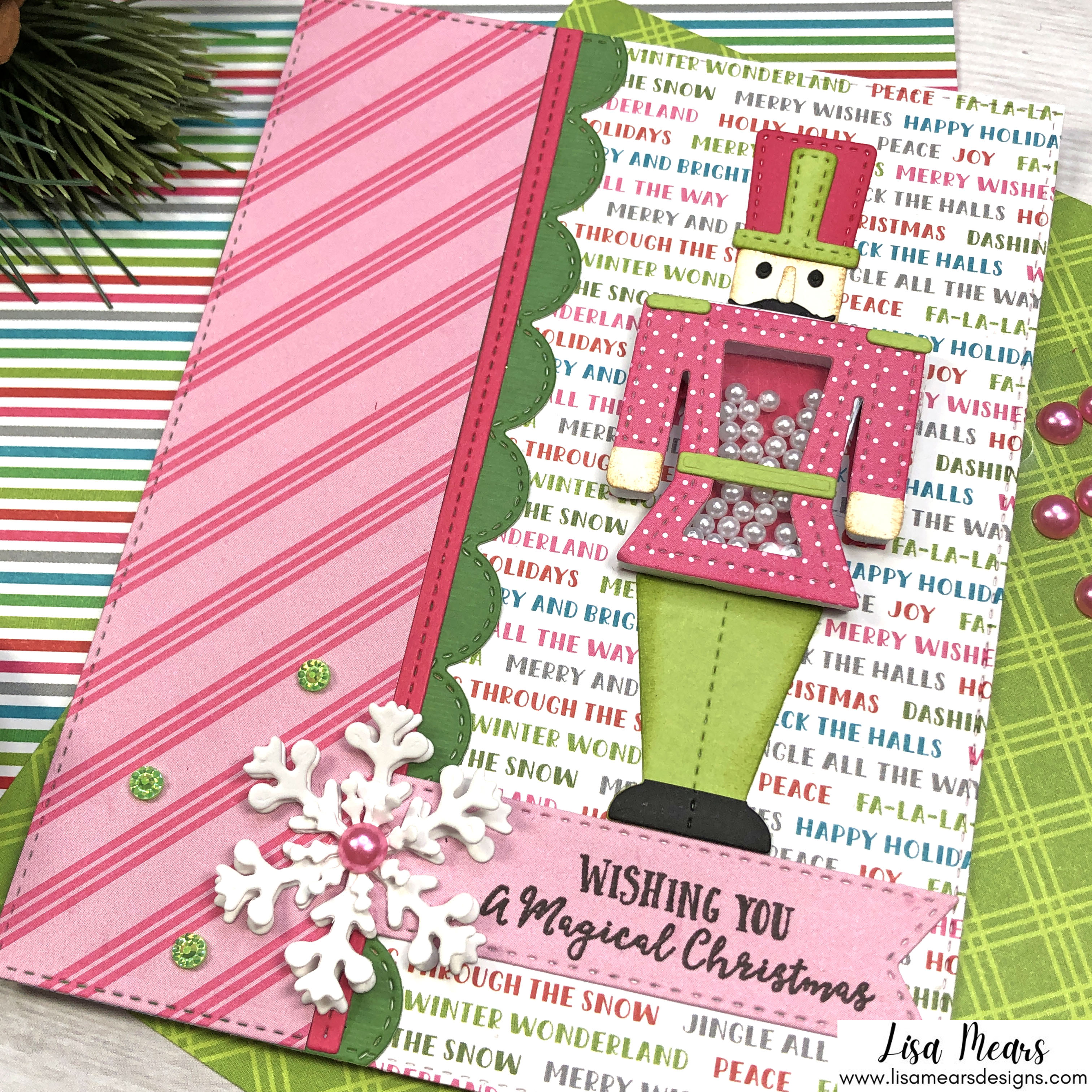 Queen and Company Jolly Jingles Shaker Kit - 10 Cards 1 Kit - Shaker Cards