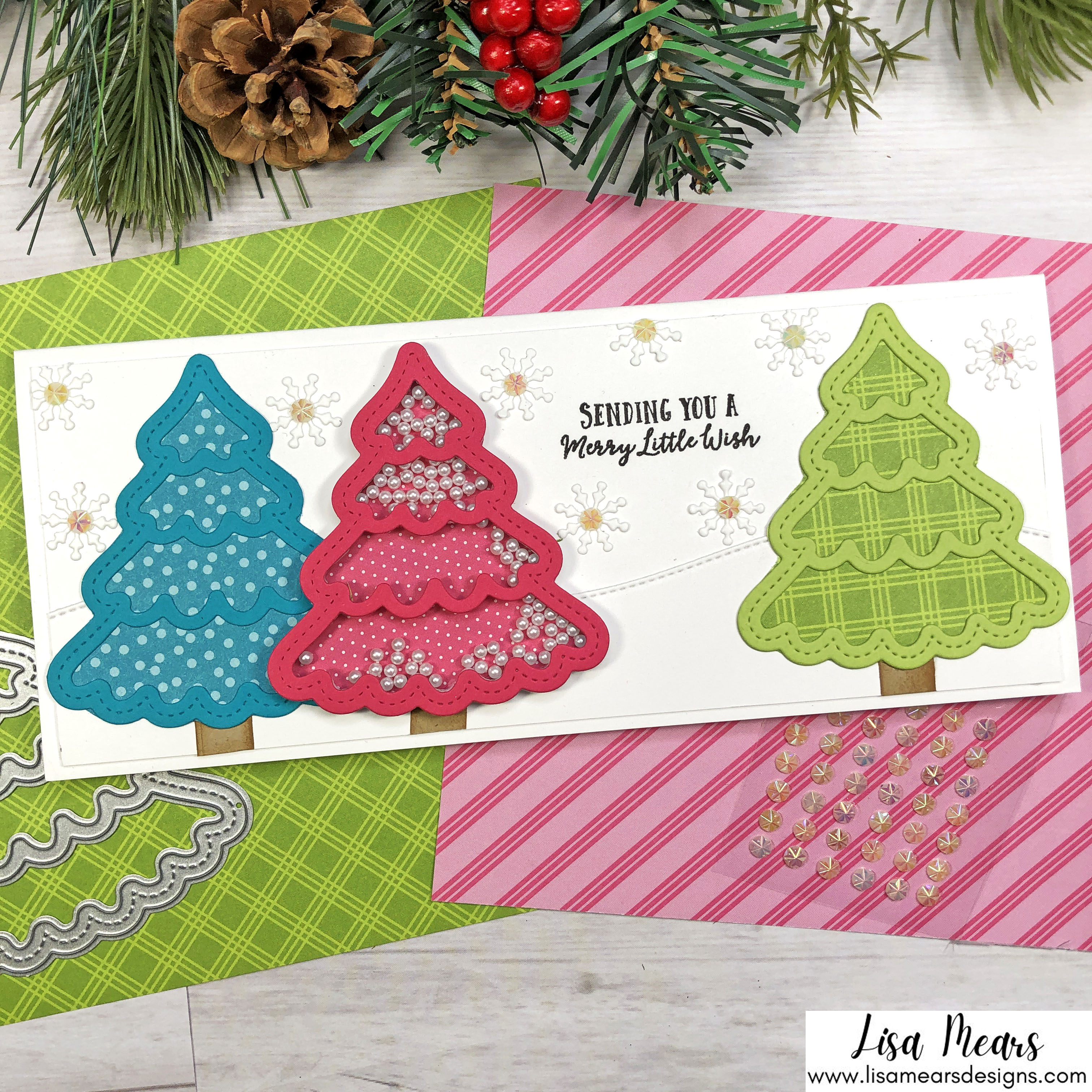 Queen and Company Jolly Jingles Shaker Kit - 10 Cards 1 Kit - Shaker Cards