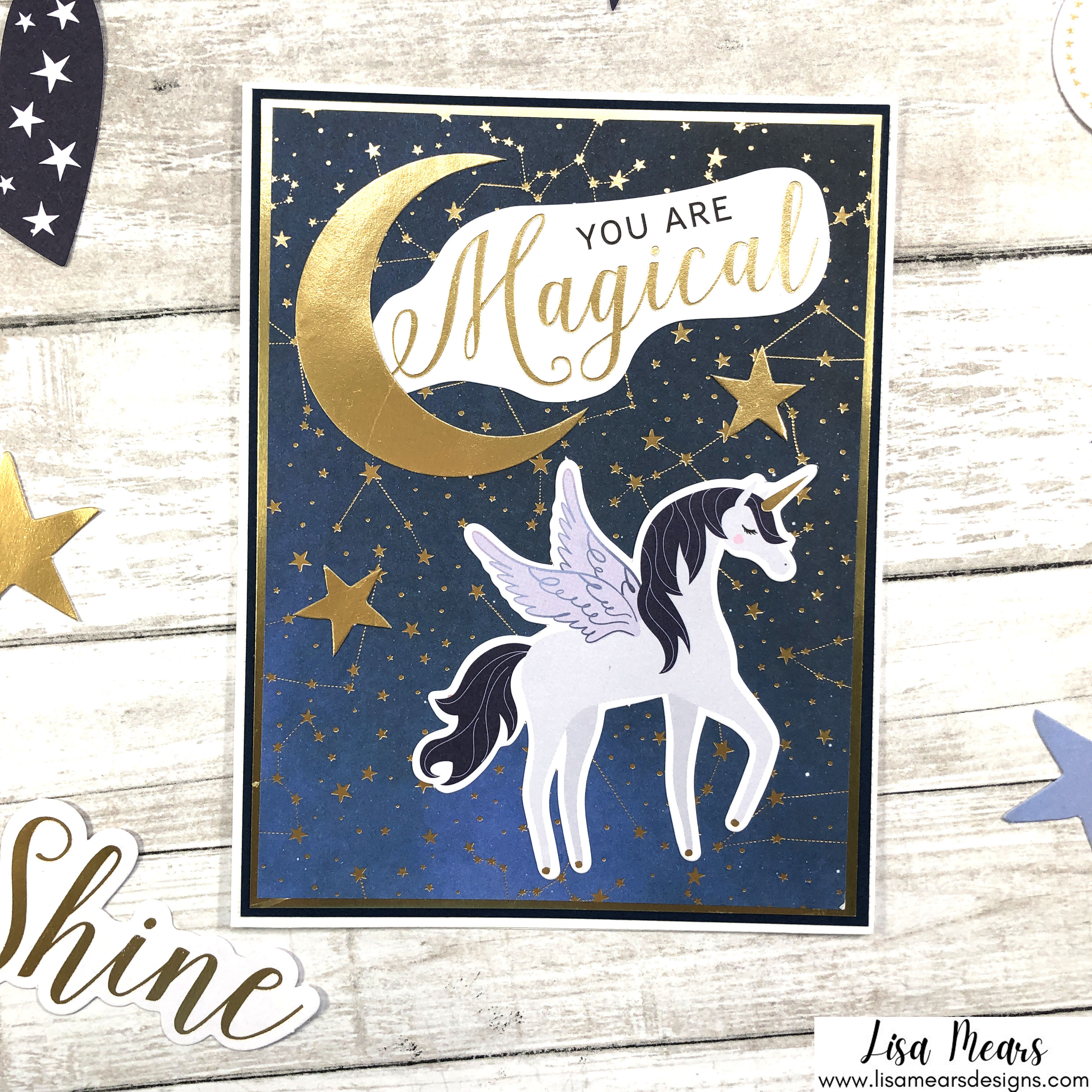Spellbinders October 2021 Card Kit - You are Stellar! - Unicorn Card