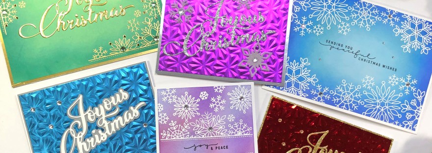 Simon Says Stamp - Peace of Earth Collection - Christmas Cards with Snowflakes