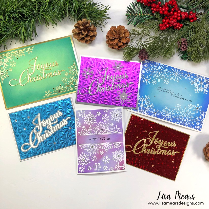 Simon Says Stamp - Peace of Earth Collection - Christmas Cards with Snowflakes