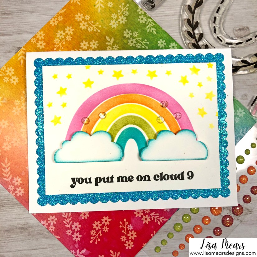 Pink and Main October 2021 Card Kit - Rainbow Card - Card 1