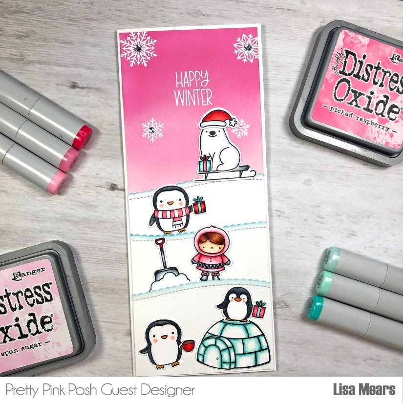 Winter Wonderland Slimline Card Pretty Pink Posh