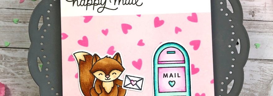 Sending Love Pretty Pink Posh - Happy Mail Handmade Card