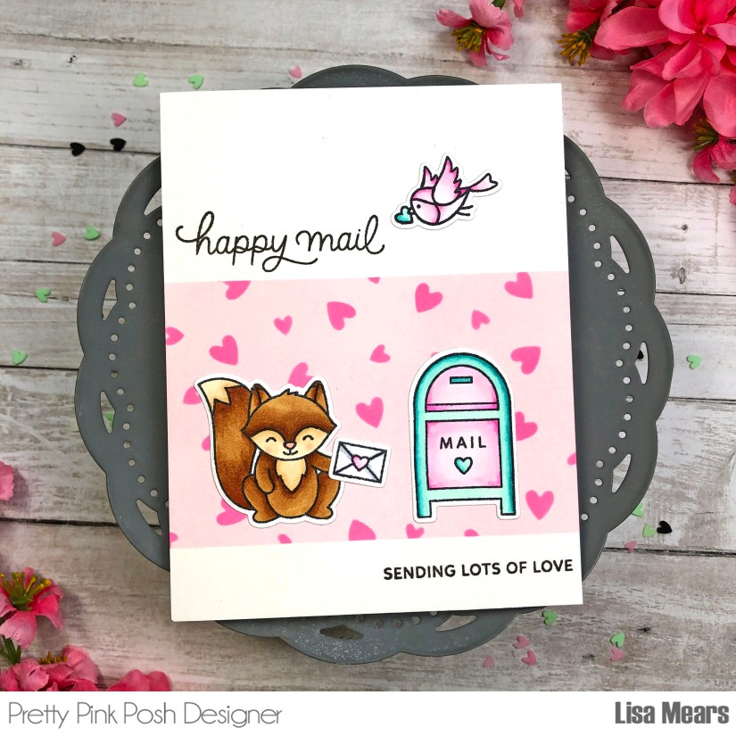 Sending Love Pretty Pink Posh - Happy Mail Handmade Card