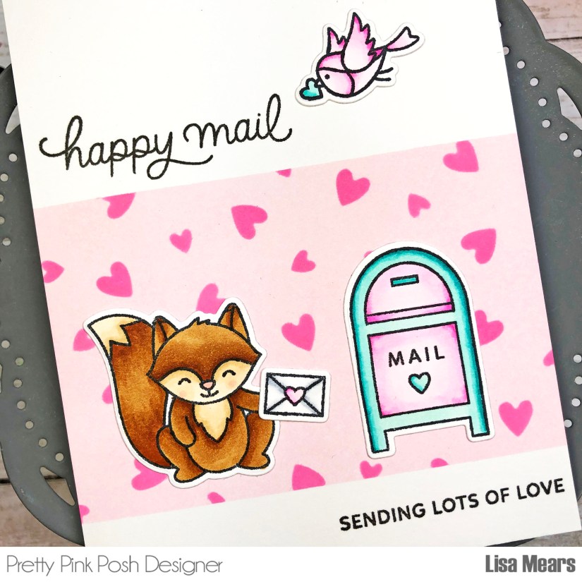 Sending Love Pretty Pink Posh - Happy Mail Handmade Card