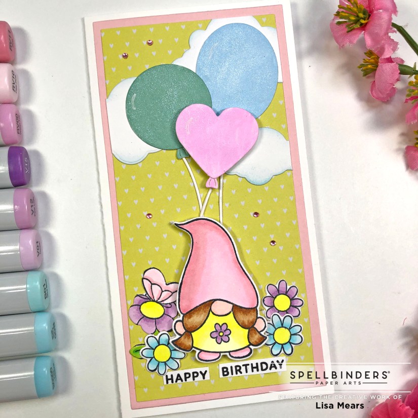 Spellbinders March 2022 Small Die of the Month and Clear Stamp - Gnome Card