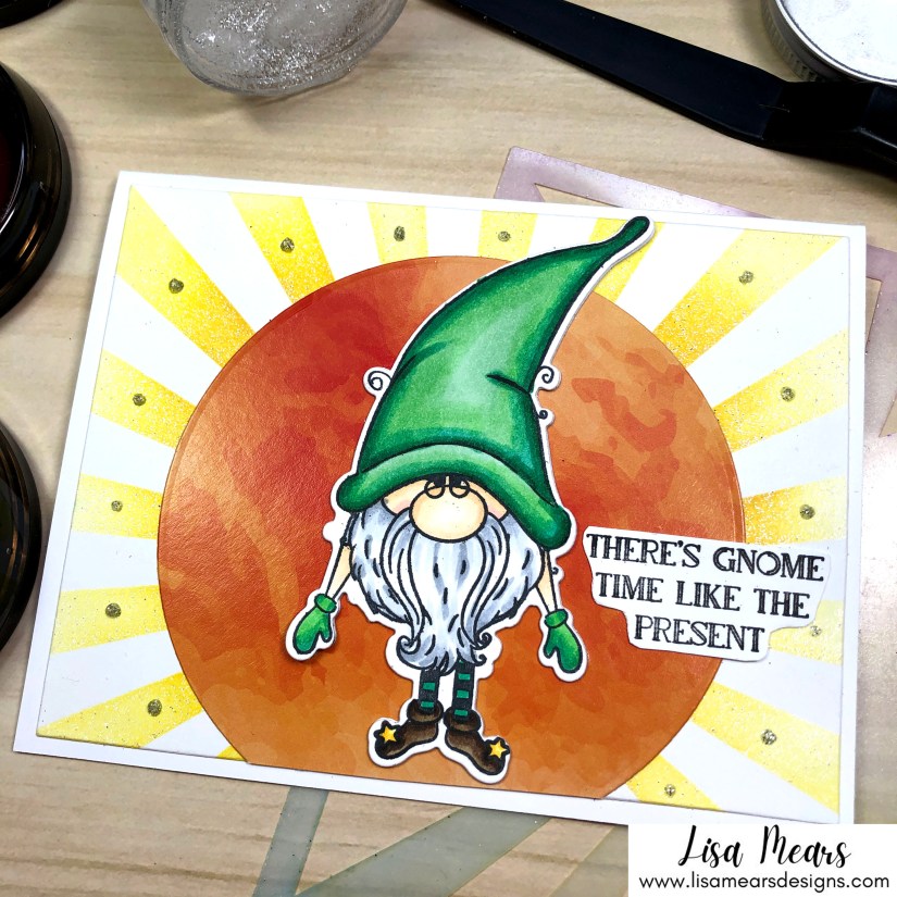 Brutus Monroe - Heart Rays Stencil - Gnome Pun Intended Stamp
