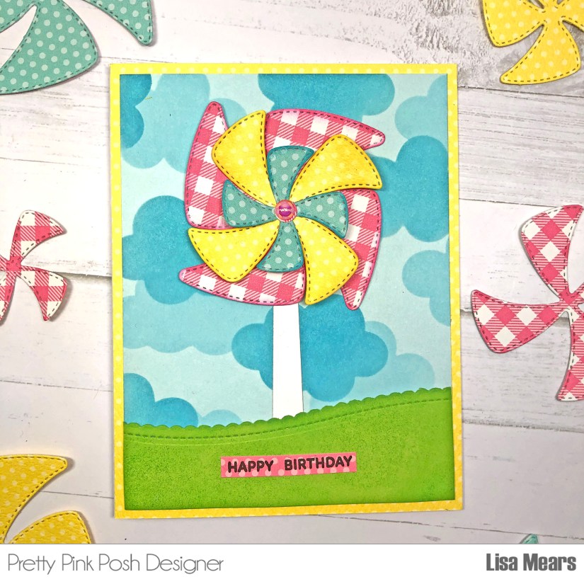 Pinwheel Scene Card - Pretty Pink Posh