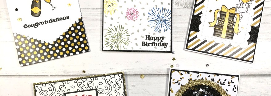 Pink and Main - Crafty Courtyard Kit - March 2022 - Black Tie Party - 5 Cards 1 Kit