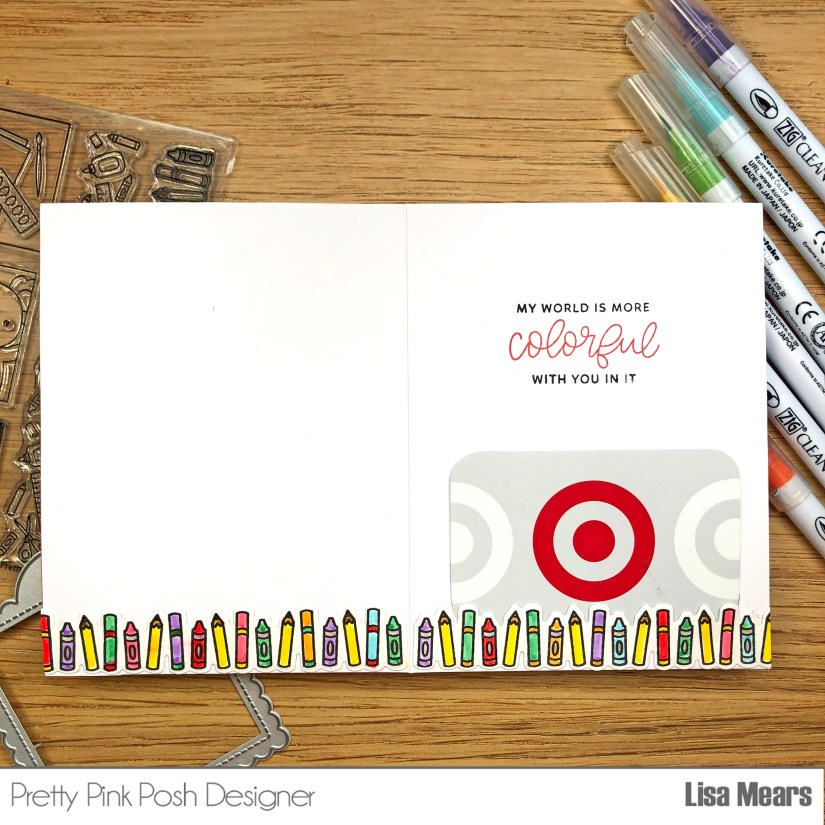 Pretty Pink Posh | Teacher Card with Gift Card | Teacher Appreciation Card | Crafty Days Stamp