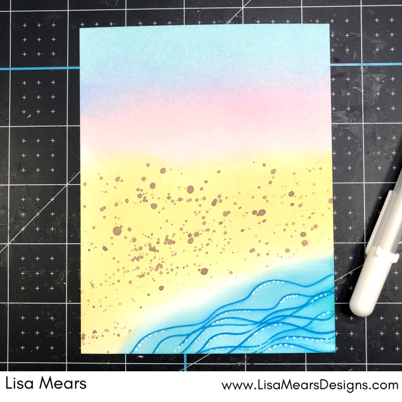 Beach Background with Distress Oxide Inks