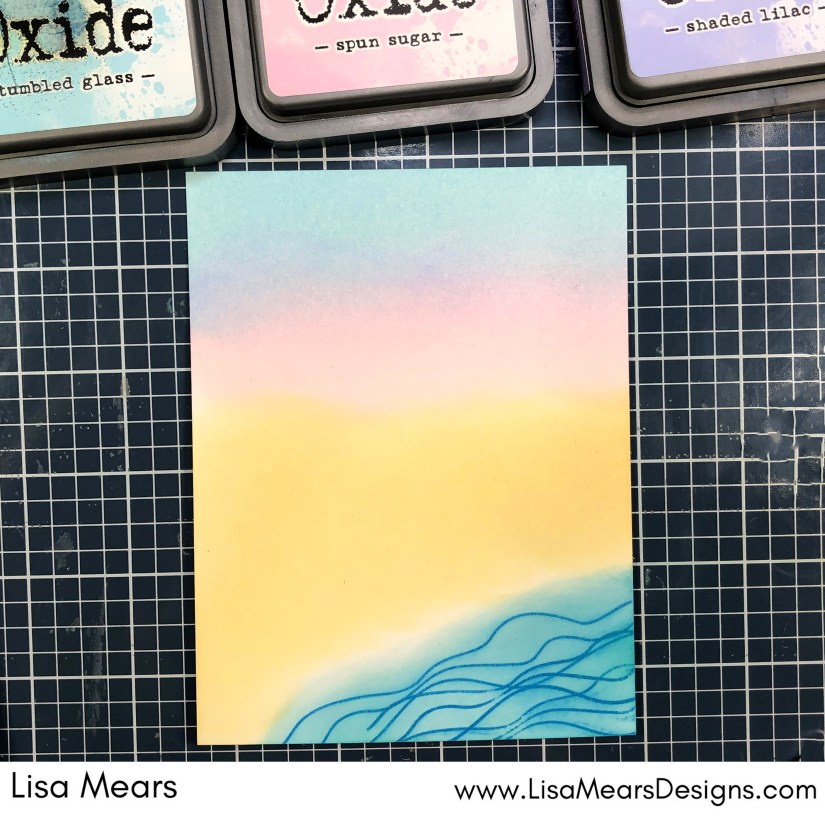 Beach Background with Distress Oxide Inks