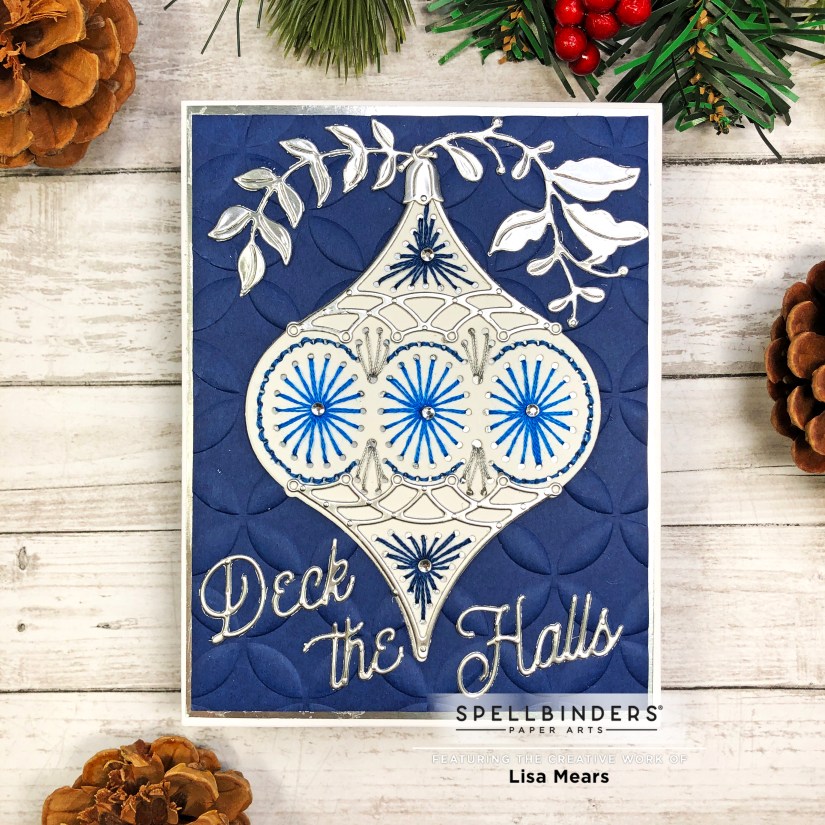 Stitchmas Christmas - Stitched Ornament Dies - Spellbinders - Handmade Card with Ornament